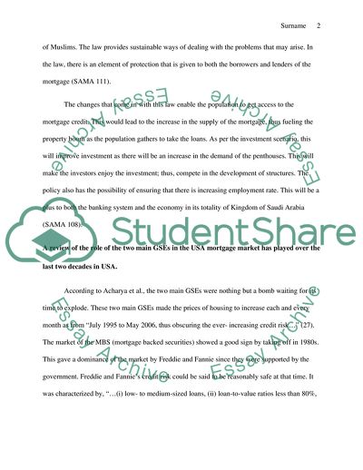 Saudi Mortgage Law and Its Potential Impact on the Saudi Economy and Banking System