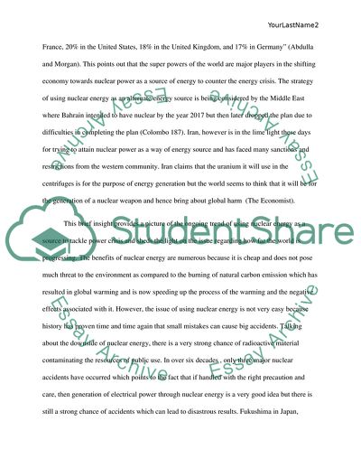 Global Issues of Nuclear Energy