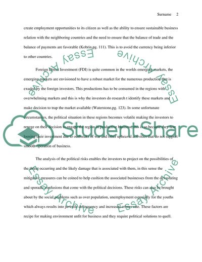 Risk Analysis Within Political Science