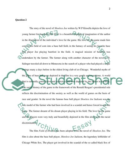 Questions on Shoeless Joe