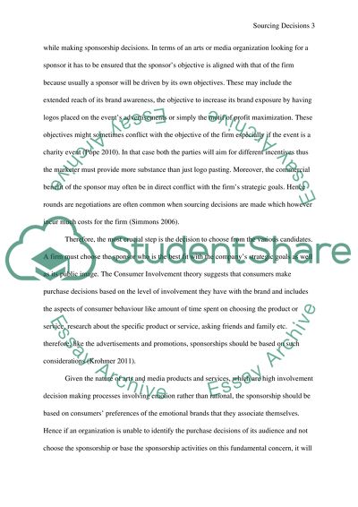 Sourcing Decisions of Arts and Media Organizations