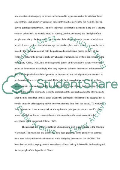 To what extent the principle of contract has been applied in the design of the Contract law in China