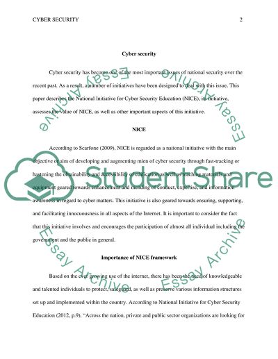 National Initiative for Cyber Security Education