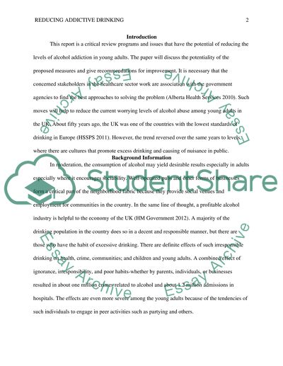 Review of the Programs on Reducing Addictive Alcohol