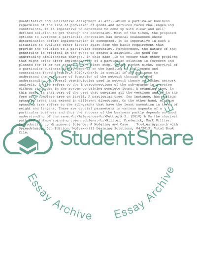 Quantitative and qualitative assignment wk3