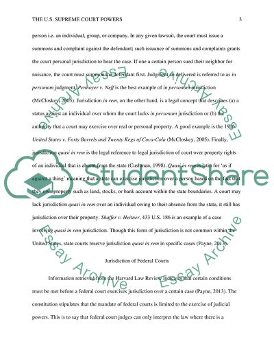 The U.S. Supreme Court Powers