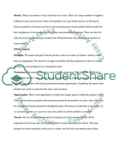 The Viability of a Hair Straightening Product