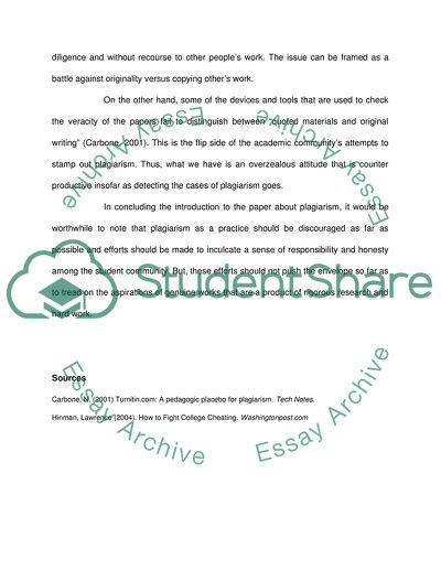 A Pedagogic Placebo for Plagiarism