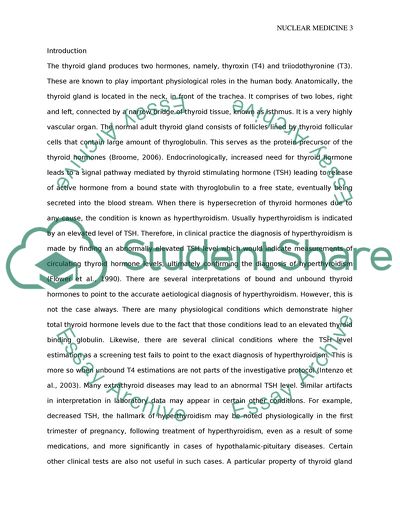 The Role of Nuclear Medicine in Hyperthyroidism