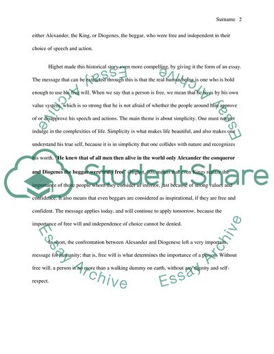 Alexander and Diogenes