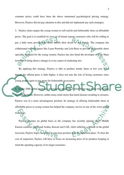 Company Case Notes Payless Shoe Source