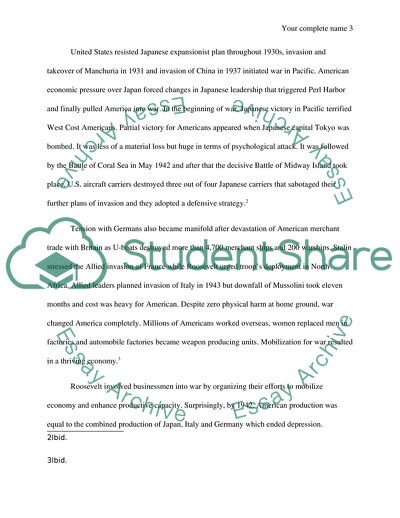 American History and World War II