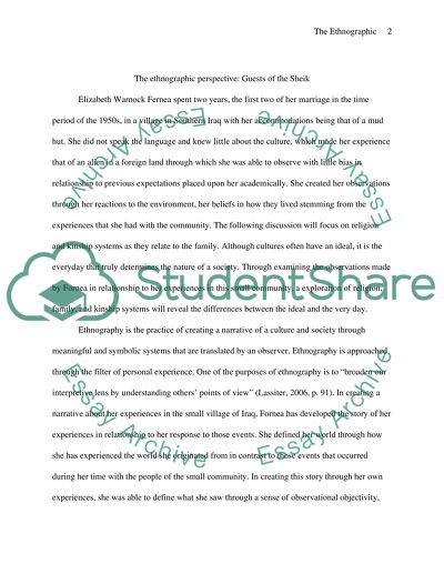 The Ethnographic Perspective
