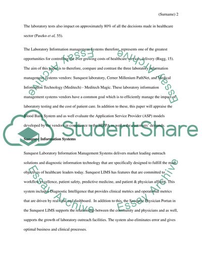 Laboratory Information Management Systems Evaluation