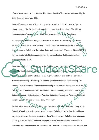 Intercultural Communication and Ecclesial Integration of African Americans