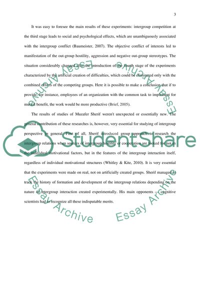 Robbers Cave Experiment