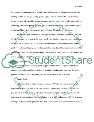 Florida Lottery Funding for Education