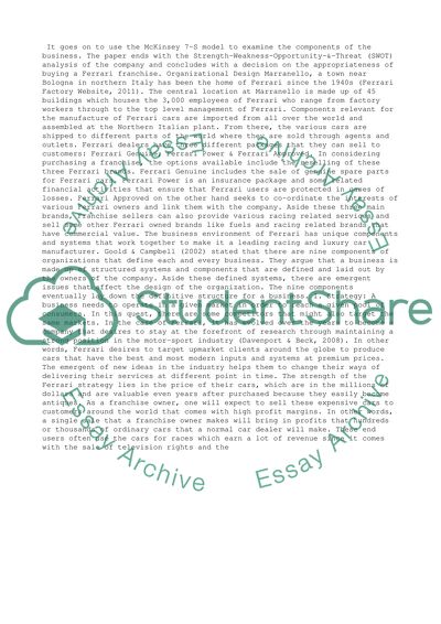 Franchise - Culture and Structure