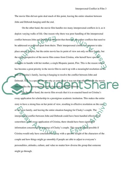 Interpersonal Conflict in Film