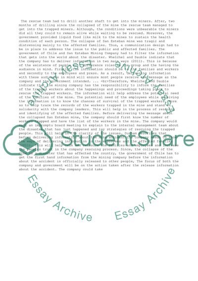 Workers Trapped after Chilean Copper Mine Collapse