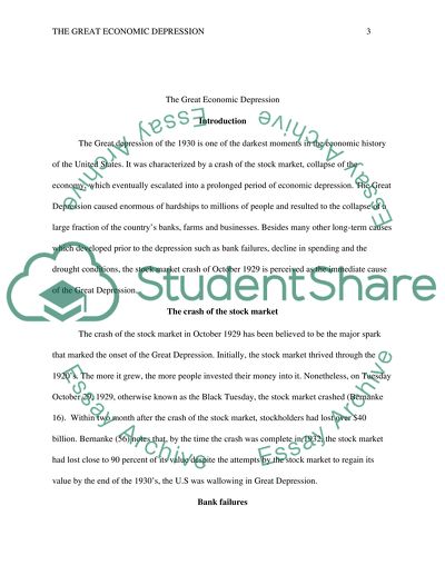 The Great Economic Depression