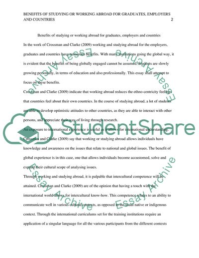 Benefits of Studying or Working Abroad for Graduates