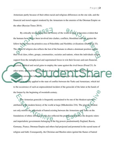 The Analysis of the Armenian Genocide