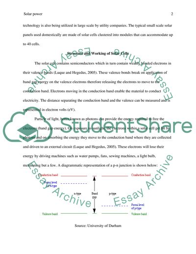 Solar Power: Photovoltaic Cells