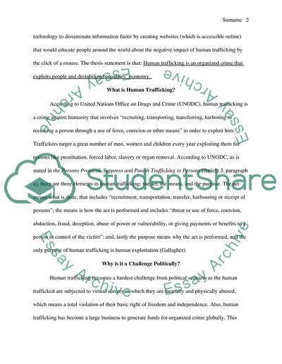 Human Trafficking as an Organized Crime