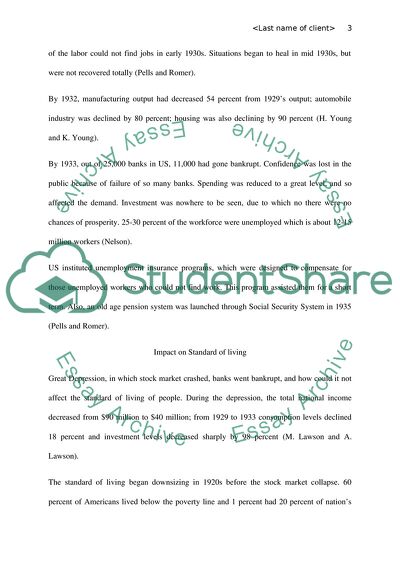 The Great Depression of 1929