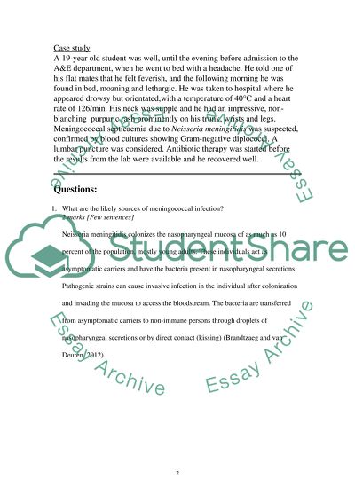 Sources of Meningococcal Infection