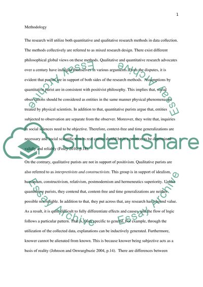 The Rationale for the Mixed Research Design