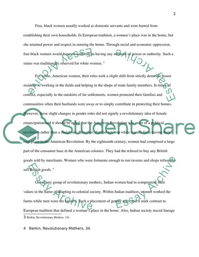 Women during the American Revolution