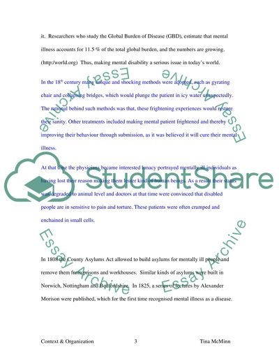 Community Care for Those with a Mental Health Disability