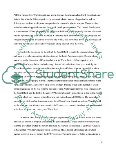 The Strengths and Weaknesses of the World Bank as an Agent of Development