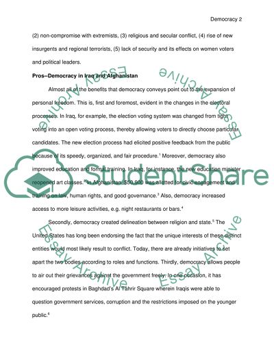 Is democracy taking root in Iraq and Afghanistan