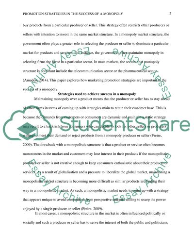 How Important are Marketing Promotion Strategies in the Success of a Monopoly