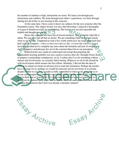 A Student of the International Foundation Course