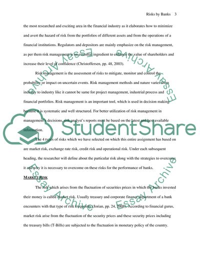 Pin down Regarding the Risks Associated with the Day to Day Operations of the Bank