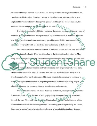 A History of the World in 6 Glasses by Tom Standage: