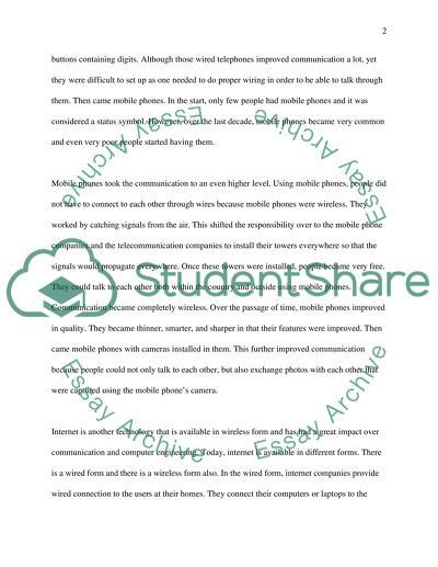 The impact of Wireless technology on the field of Communication and computer engineering
