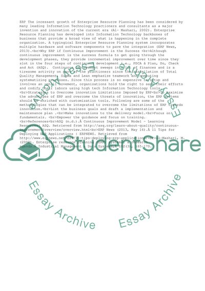 Enterprise Resource Planning (operations management)1