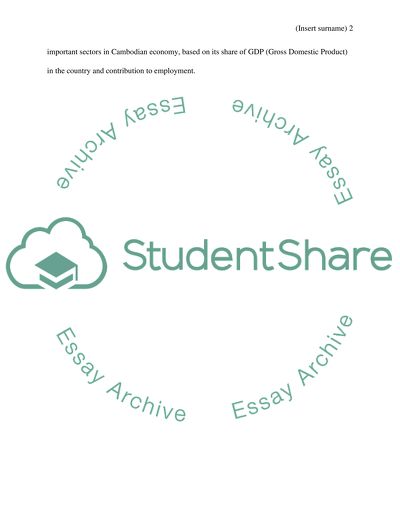 Agricultural sector for the country