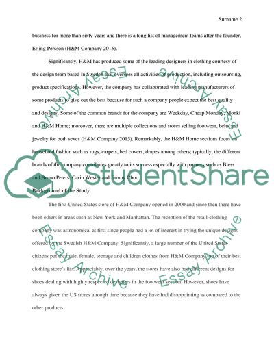 H&M Company Footwear Design