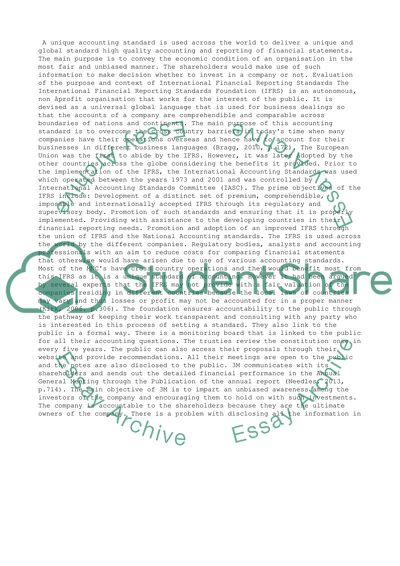 Purpose and Context of International Financial Reporting Standards