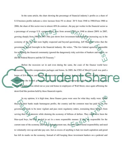 Limiting Financial Executives Compensation