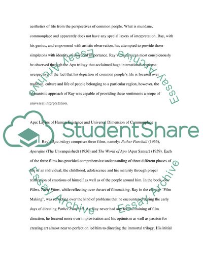 The Genius of Satyajit Ray - Re-evaluating Indian Tradition