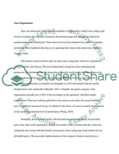 Strategic Information System - Zara Organization