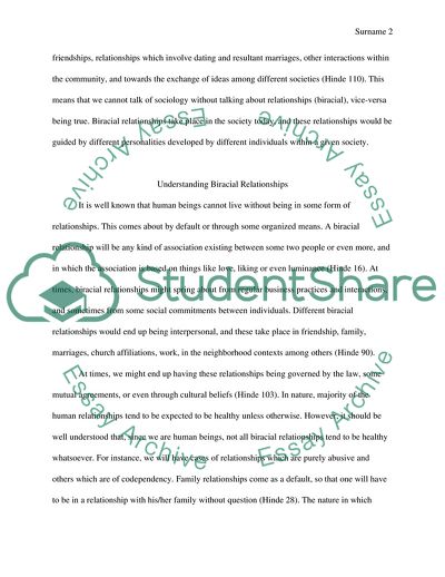Analysis of Biracial Relationships in the US
