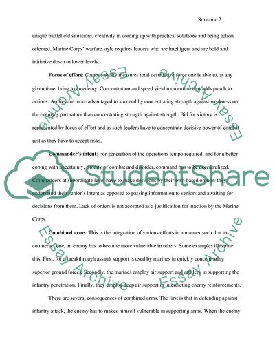 Analysis of Warfighting by Krulak